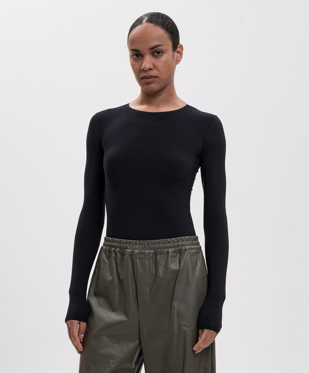 Maison Margiela MM6 Черный боди с принтом логотипа S52NA0075S20518 изображение 3