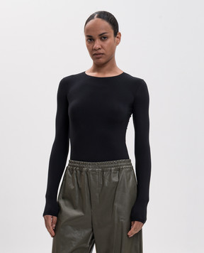 Maison Margiela MM6 Черный боди с принтом логотипа S52NA0075S20518