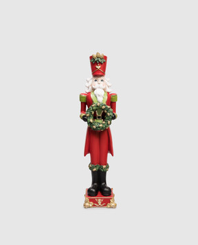 EDG Декоративна різдвяна статуека Nutcracker Soldier With Garland 8100943A774