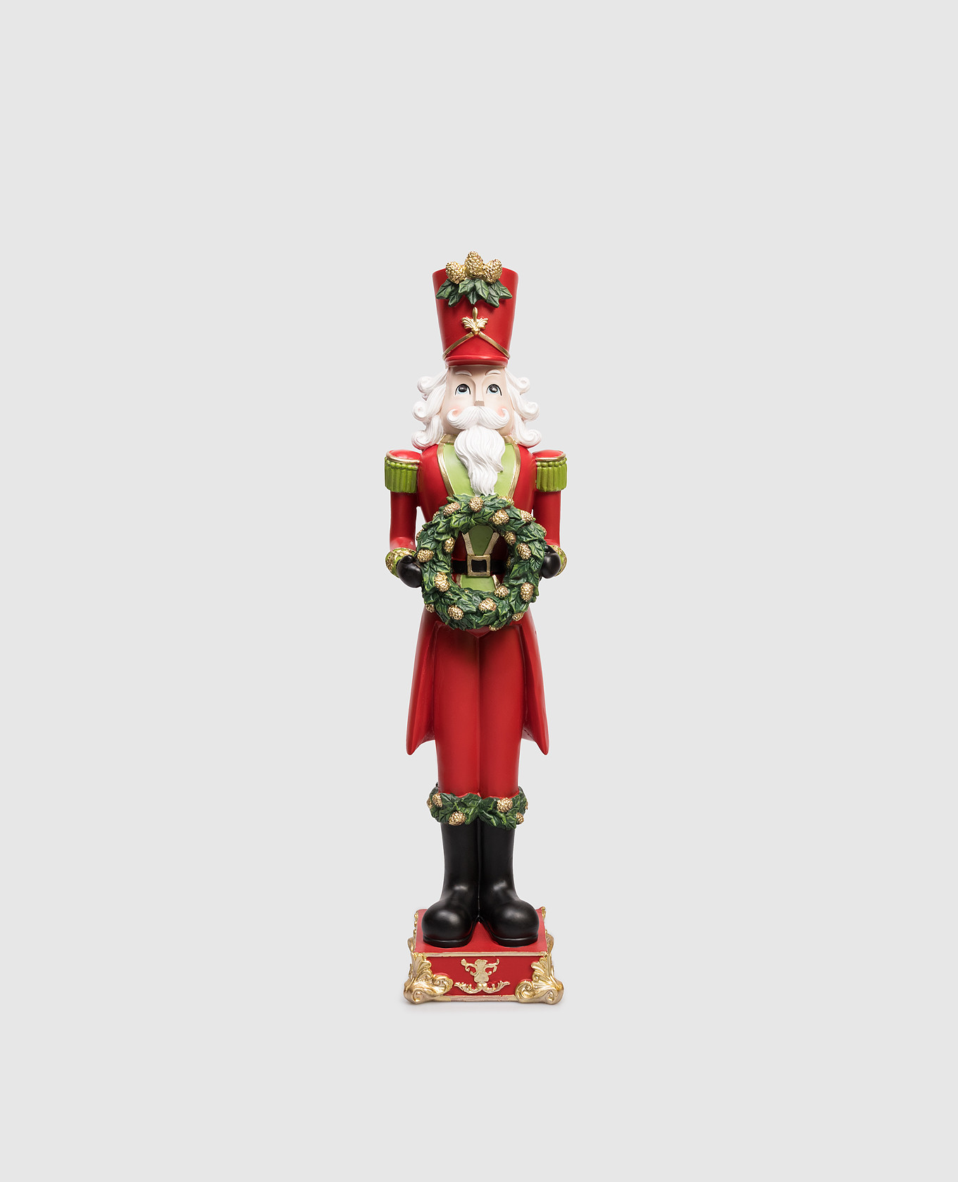 

Декоративная рождественская статуэка Nutcracker Soldier With Garland, Красный, Декор