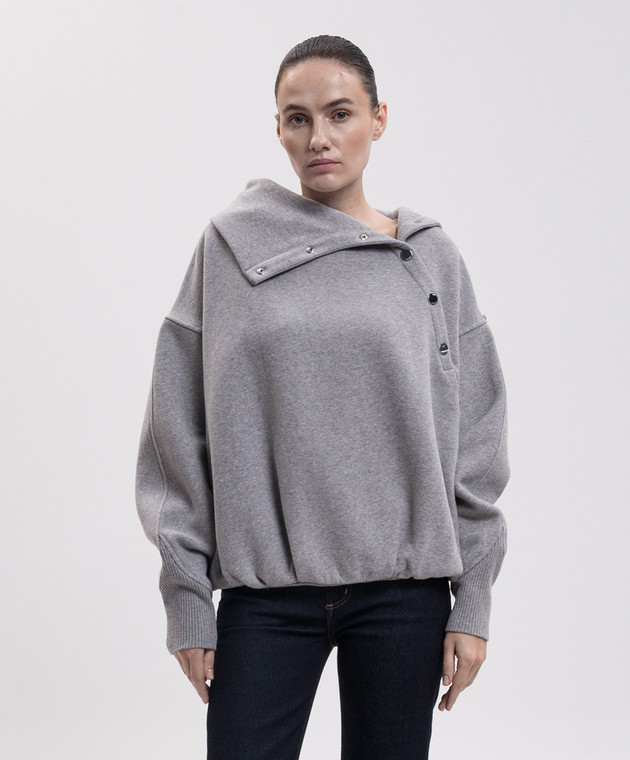 Max Mara Sportmax Сірий меланжевий світшот AEROSI SPXAEROSI зображення 2
