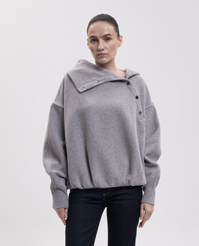 Max Mara Sportmax Сірий меланжевий світшот AEROSI SPXAEROSI