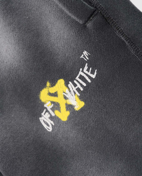 Off-White Дитячі сірі джогери з принтом Diag Spay 44BCH001S26F007