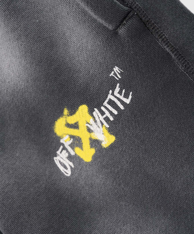 Off-White Дитячі сірі джогери з принтом Diag Spay 44BCH001S26F007 зображення 3