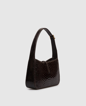 Saint Laurent Коричнева шкіряна глянцева сумка-хобо LE 5À7 657228EAA5A