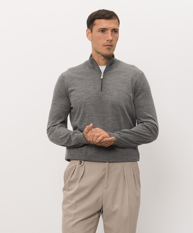 Brunello Cucinelli Серый джемпер M2400124 изображение 3