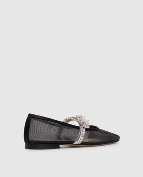 Mach&Mach Чорні балетки Lotus Flower S091310NET