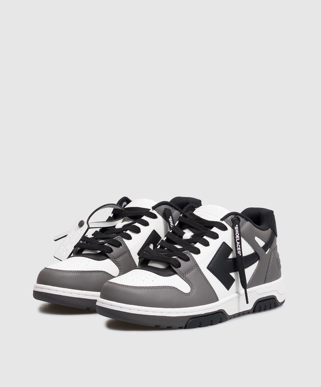 Off-White Кожаные кроссовки Out Of Office с принтом логотипа M189C9L013 изображение 2