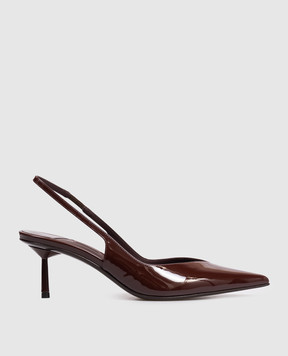 Le Silla Бордові шкіряні лаковані слінгбеки Vivienne 4206D060BXPPGSM