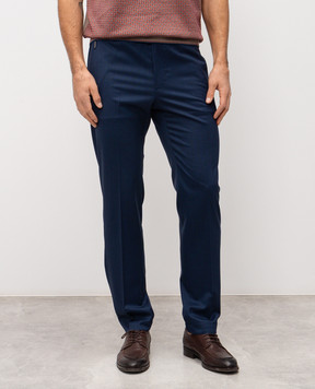 Stefano Ricci Синие брюки из шерсти M1T6100040W0005U