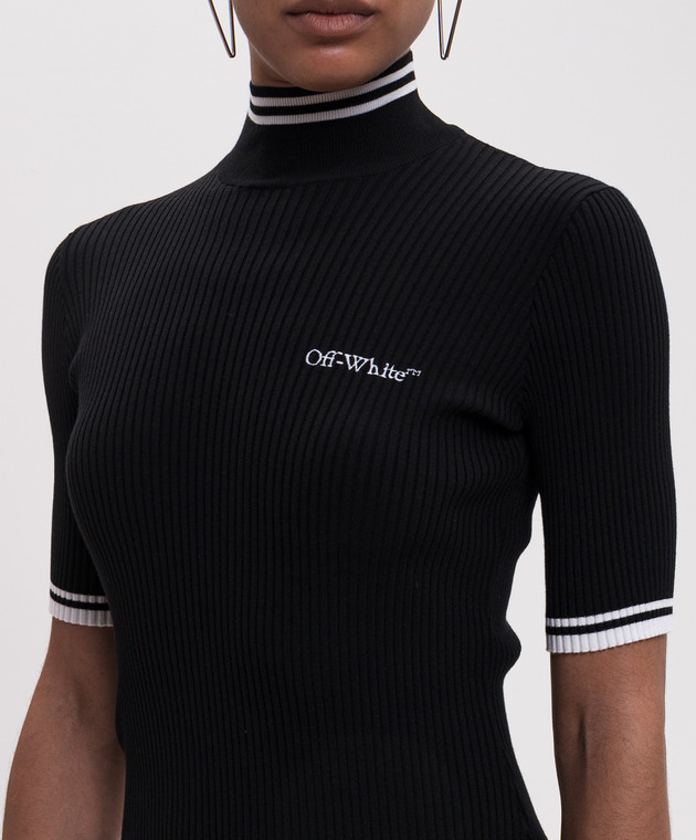 Off-White Чорна сукня міні 2FU00528T зображення 5