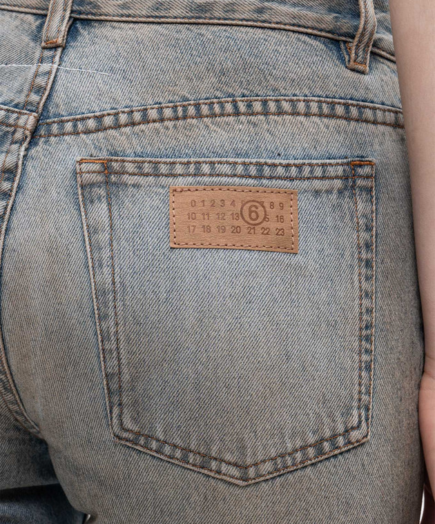 Maison Margiela MM6 Синие джинсы с винтажным эффектом S62LB0213M30055 изображение 5