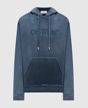 Off-White Синие худи с логотипом 44MBB085F5F00U