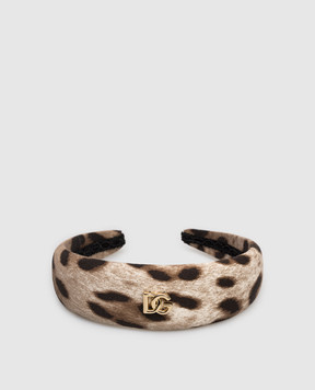 Dolce&Gabbana Дитячий обідок для волосся в анімалістичний принт LB3L54FSFAG