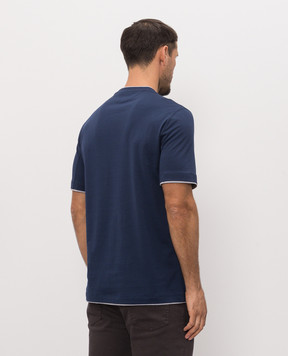 Brunello Cucinelli Синяя футболка M0B137427