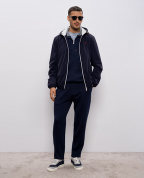 Brunello Cucinelli Блакитна футболка з принтом емблеми M0B138440