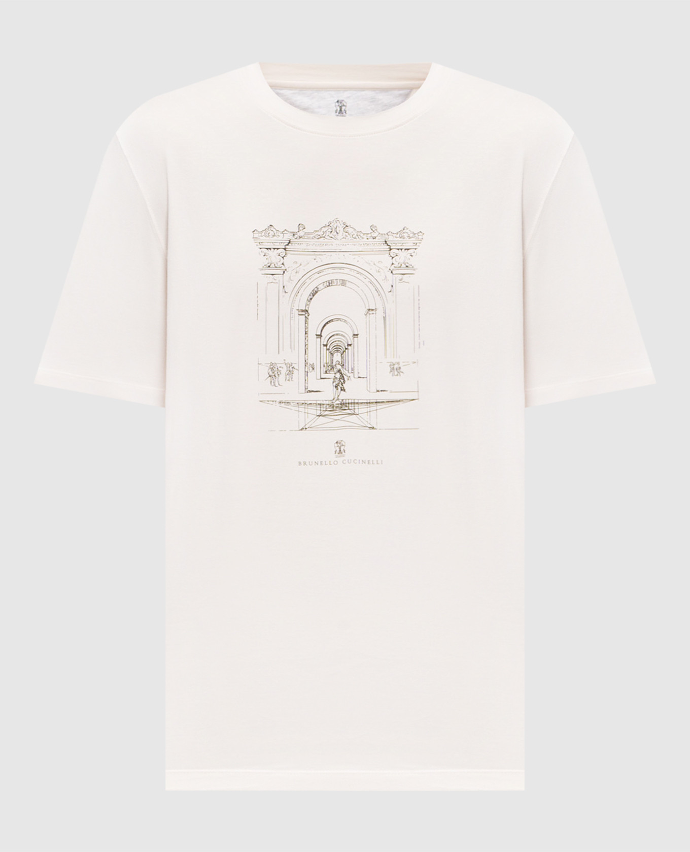 Футболка цвета айвори в принт