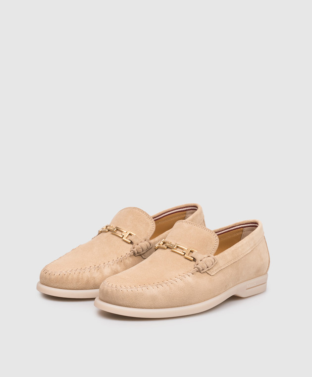 Bally Бежеві замшеві лофери Switz Moc WF200PSU044 зображення 2
