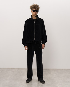 Rhude Черные бархатные спортивные штаны RHFW26TP01355