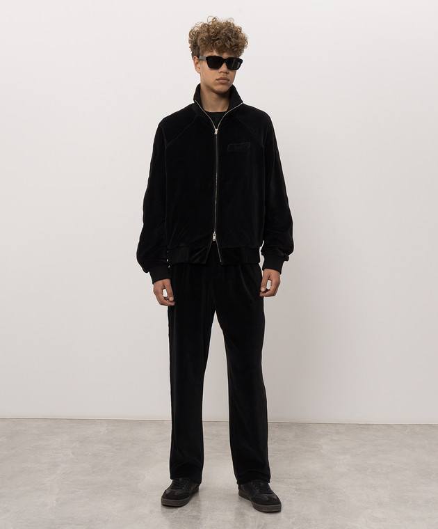 Rhude Чорні оксамитові спортивні штани RHFW26TP01355 зображення 2