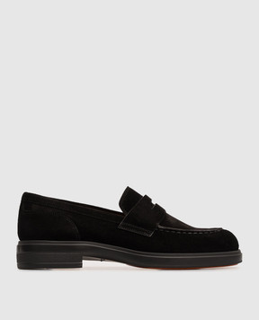 Santoni Черные замшевые лоферы WUYW72448NERNHSY
