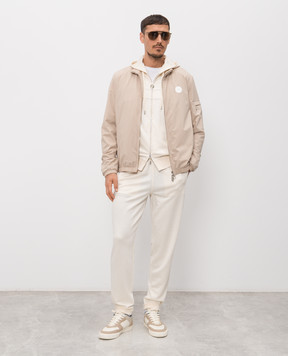 Stefano Ricci Бежева куртка з нашивкою емблеми M6J4100010PL001HSAC64