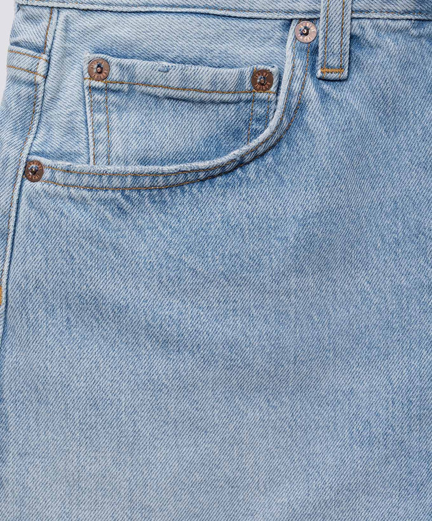 AGOLDE Сині джинсові шорти Comeback з ефектом потертості A90101810 зображення 5