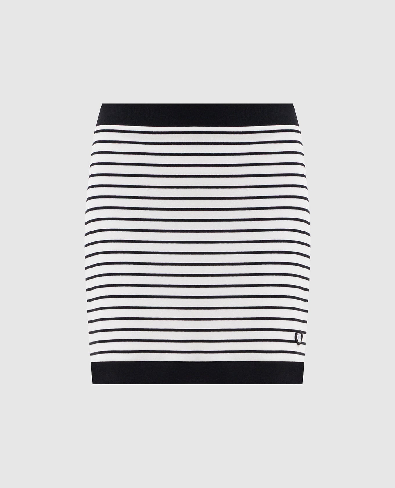 Белая юбка мини в полоску