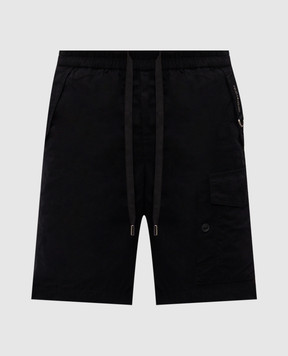 Dolce&Gabbana Черные шорты с фактурным логотипом GP1C5THUMS8