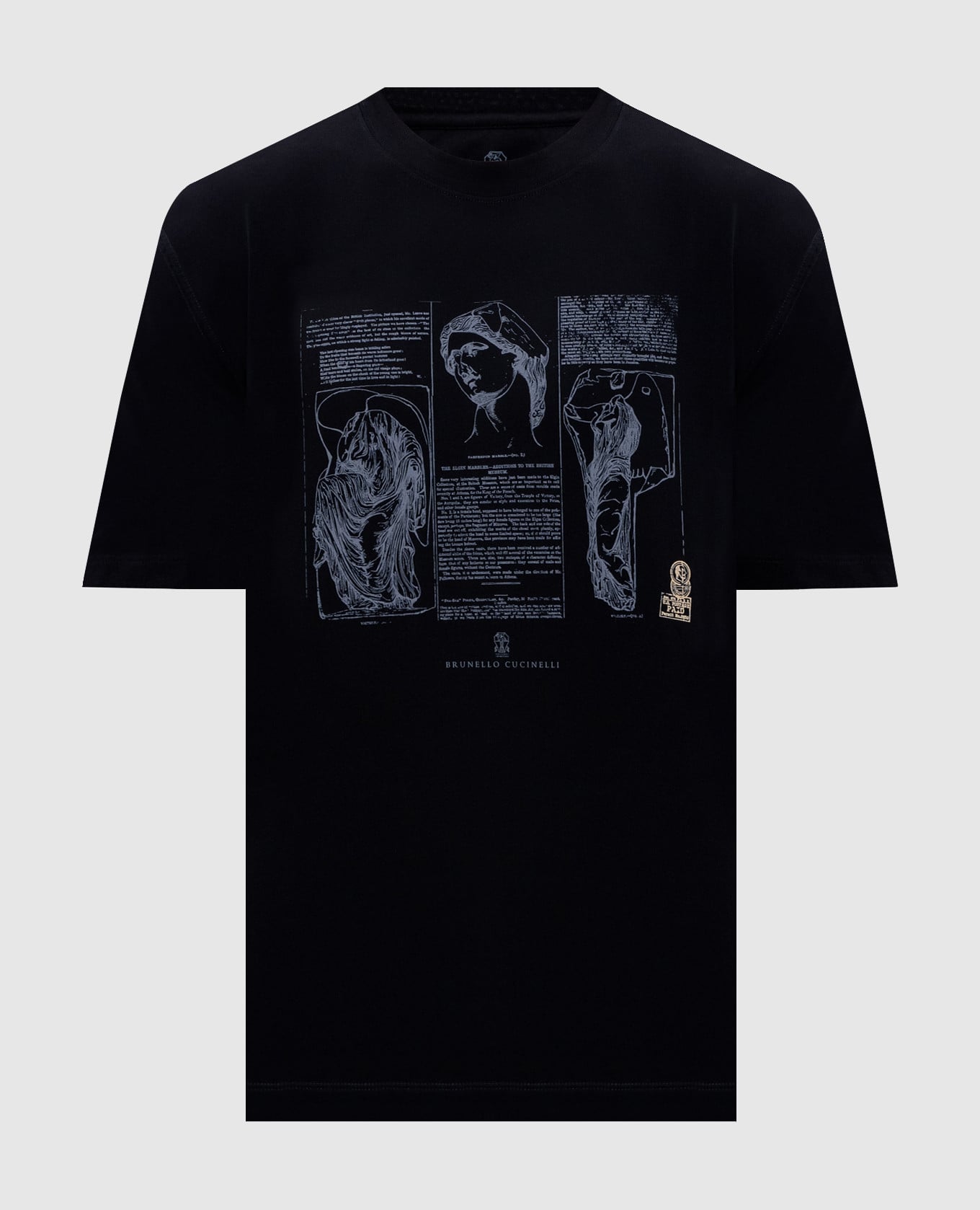 Черная футболка с принтом