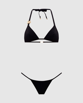 Dolce&Gabbana Чорний купальник з логотипом DG O8B76JONO12