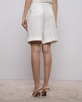 Peserico Білі шорти з льону A04083Z02606