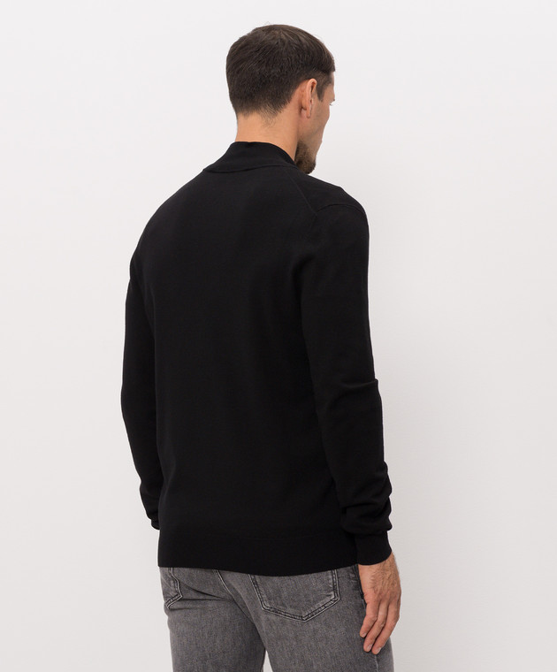 Trussardi Черный кардиган с вышивкой эмблемы M0188000085NMK603K01 изображение 4