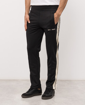Palm Angels Черные спортивные штаны цвета айвори PMCJ020S26FAB001