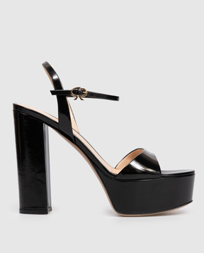 Gianvito Rossi Черные глянцевые босоножки MARLENA G3268885RIC