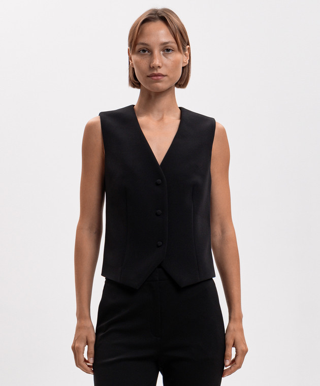 Twinset Черный жилет с кружевом 262AP2341 изображение 3