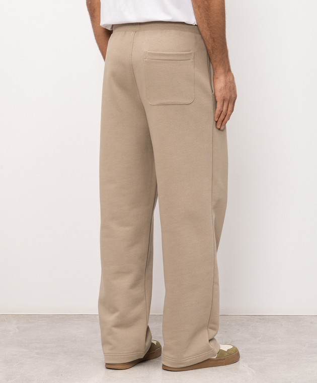 Ami Paris Бежевые спортивные брюки с эмблемой UTR855747m изображение 4