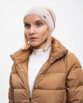 Herno Бежевая шапка из шерсти с логотипом BER00057D70166