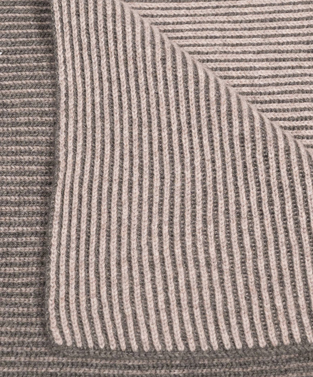 Brunello Cucinelli Зеленый шарф из кашемира M2295700 изображение 3