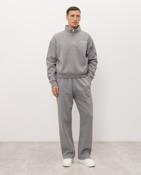 Sporty & Rich Сірий утеплений спортивний костюм з принтом логотипа ST10982000GY34PA088820