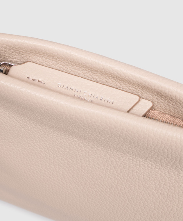 Gianni Chiarini Бежевая кожаная сумка кросс-боди Fanny BS12734COMMGRN изображение 4