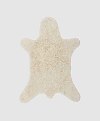 Белый ковер Bear из шерсти