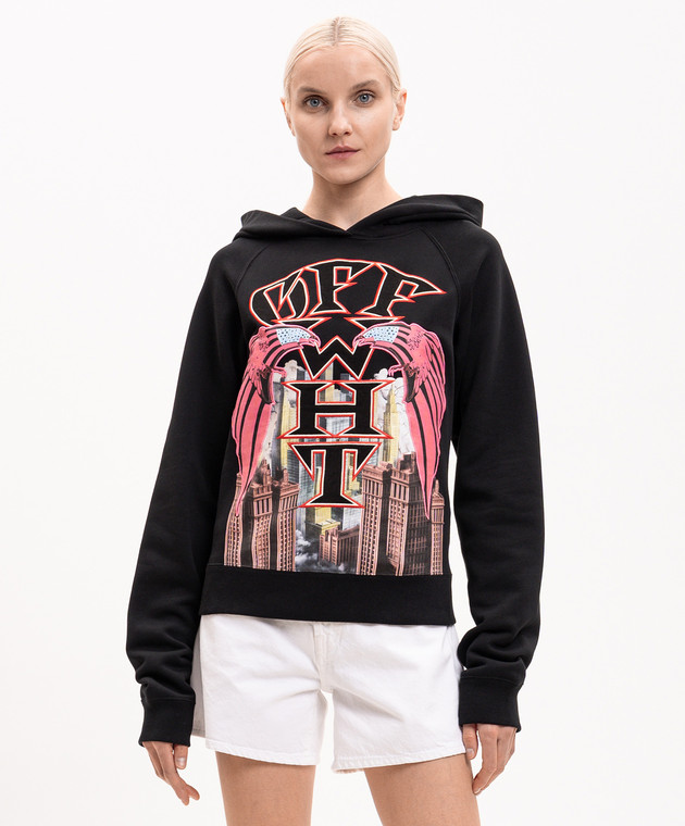 Off-White Черные худи Starcity 29E00294T изображение 3