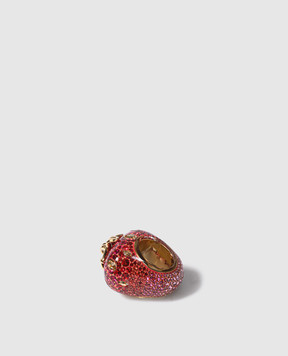 Swarovski Красное кольцо Idyllia с покрытием 18-каратным золотом 5744916