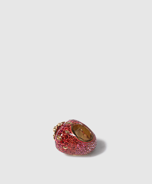 Swarovski Красное кольцо Idyllia с покрытием 18-каратным 5744916 изображение 3