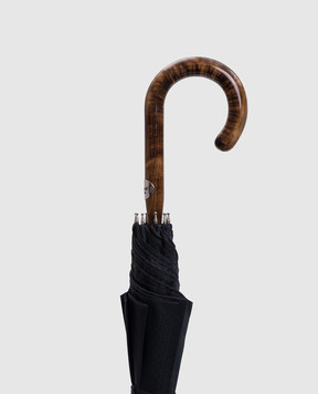 Pasotti Синий зонтик-трость из клена в узор OMITUO142526823