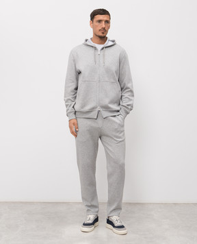 Brunello Cucinelli Серая спортивная куртка с хлопком MM8319069G