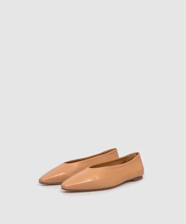 Aeyde Коричневые кожаные балетки Betty FLMADS8MFL0220717007 изображение 2