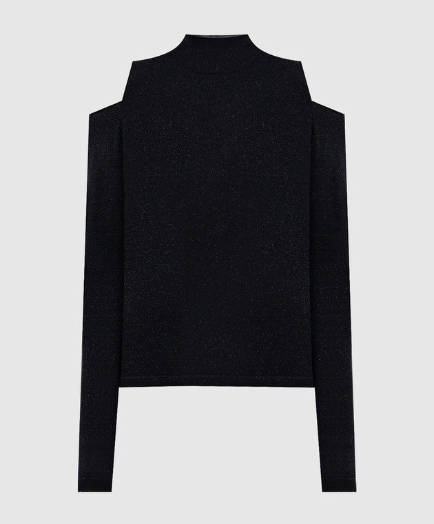 Allude Чорний гольф з вовною з відкритими плечима 26564103