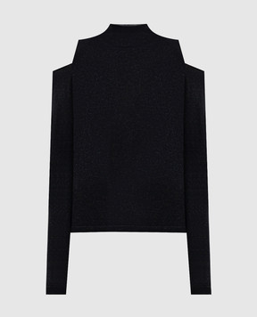 Allude Черный гольф с шерстью с открытыми плечами 26564103